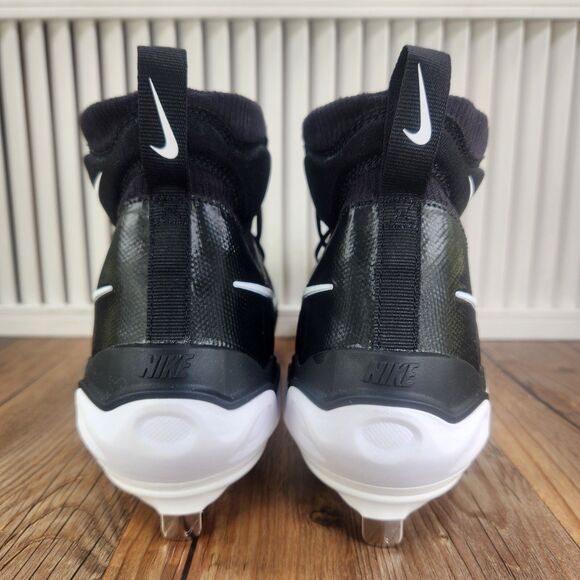 Nike Alpha Huarache NXT Men's 11.5 Black White Metal Baseball Cleats DJ6517-001 - Picture 4 of 9